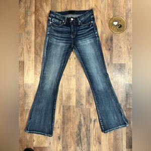 Buckle Dark Blue Flare Jeans